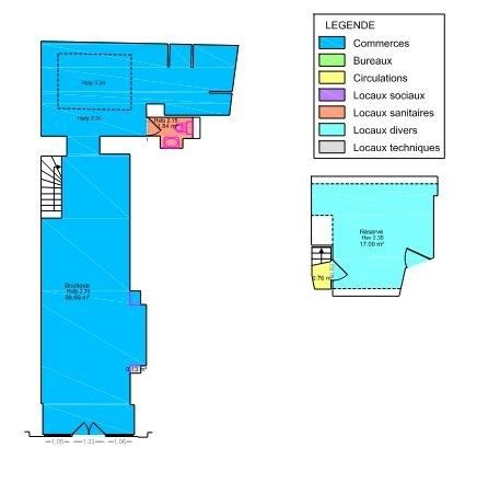 Location Commerce 86&nbsp;m² Paris 6