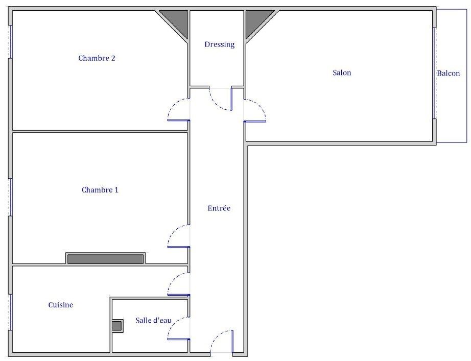Vente Appartement 3&nbsp;Pièces 64.87&nbsp;m² Saint-Denis